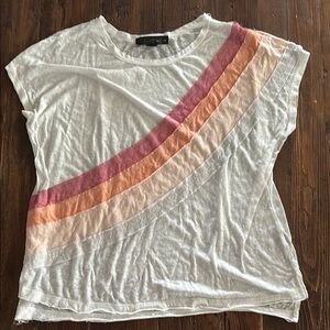 Vanilla Star White and Pink Boxy Tee